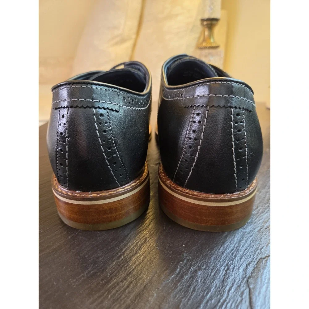 Johnston & Murphy Men's Raleigh XC Flex Leather Plain Toe Black Sz 10.5 NEW $175